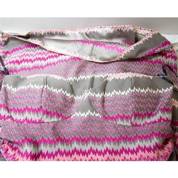 NEW Parker Sweetheart 100% Silk Mini Strapless Dress, Pink print, M - Picture 10 of 14